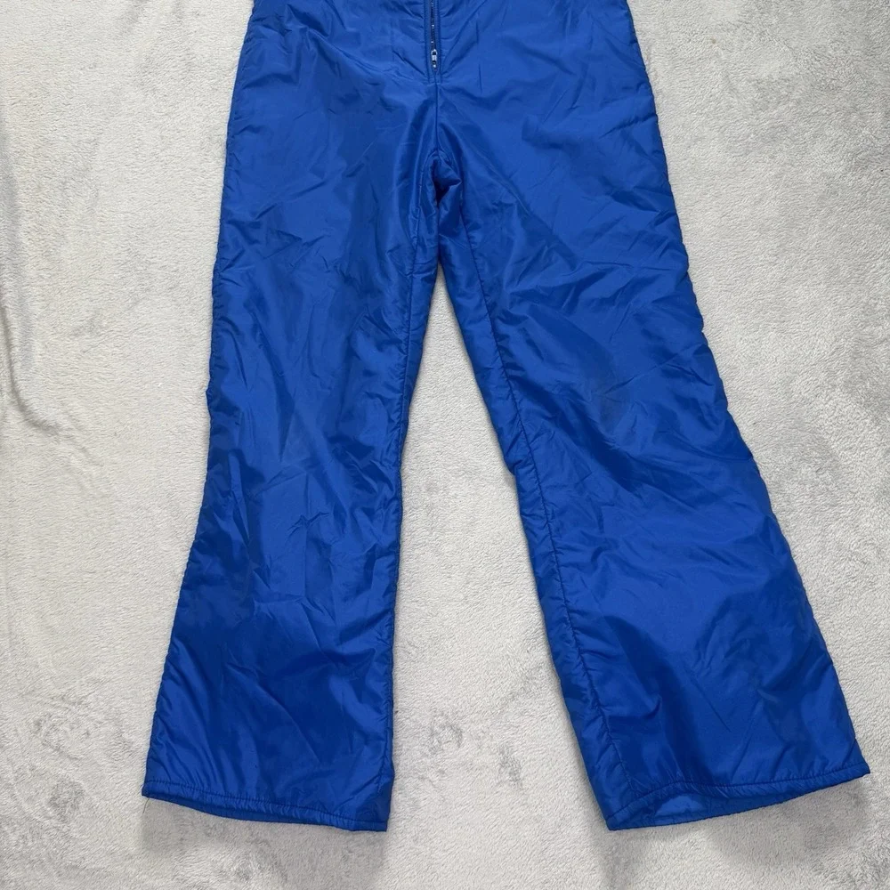 Vintage Raven Swing West Ski Bib Overalls Mens L Blue Insulated Made USA